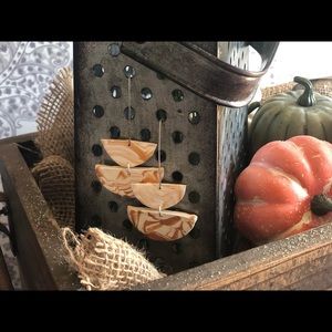 Gold and cream marble earrings